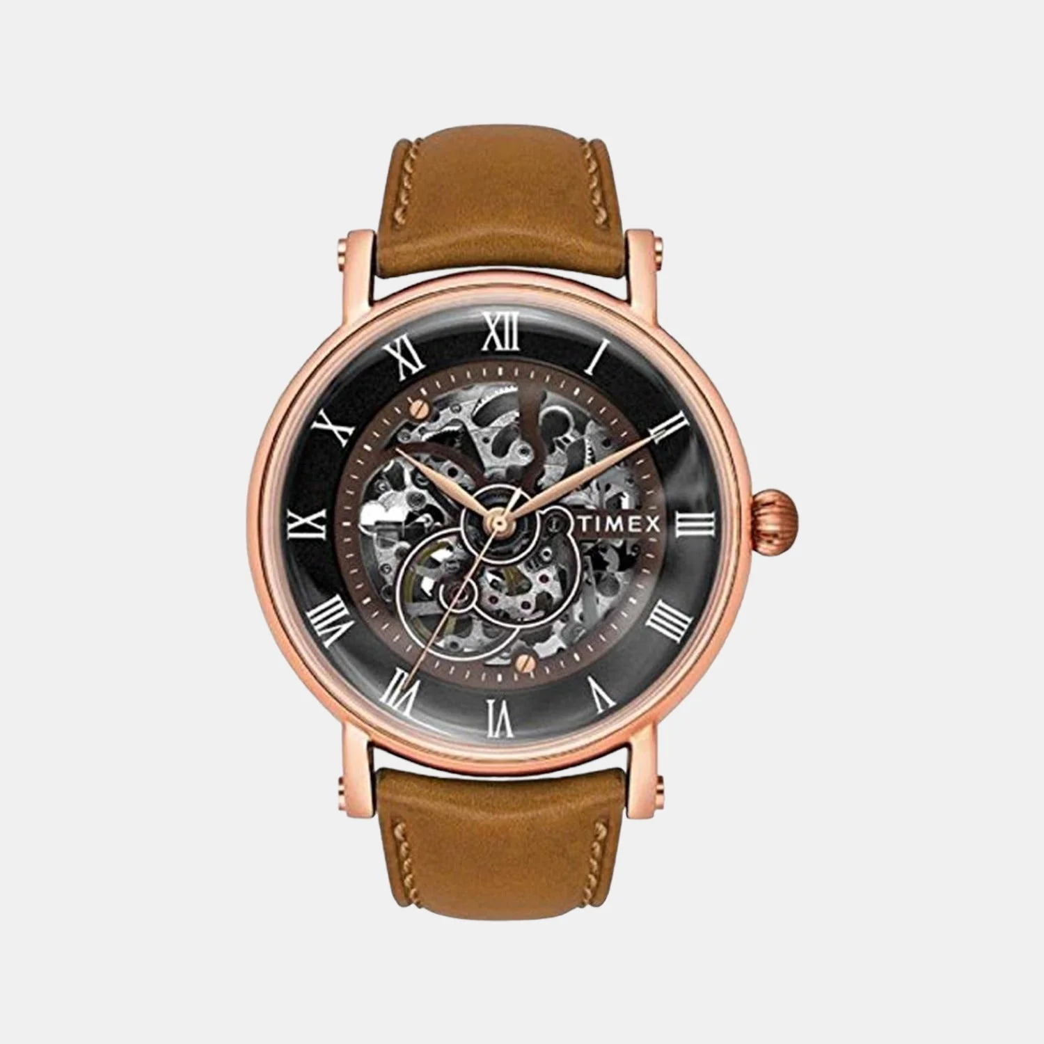 E Class Men Quartz Grey Dial Analog Leather Watch TWEG16704
