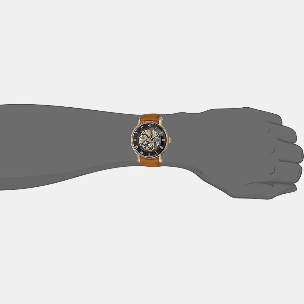 E Class Men Quartz Grey Dial Analog Leather Watch TWEG16704 - Image 4