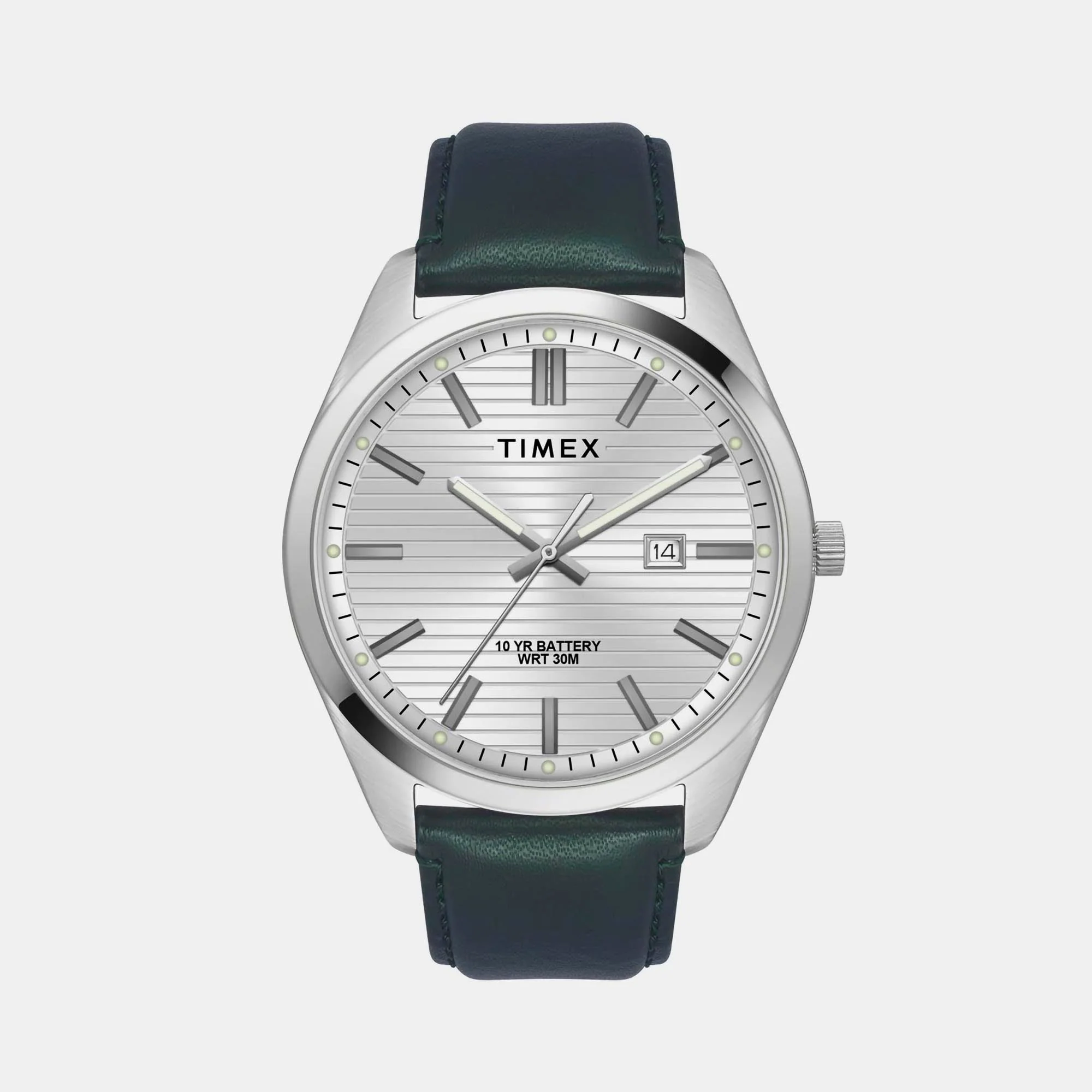 E Class Men Quartz Silver Dial Analog Leather Watch TWTG10407