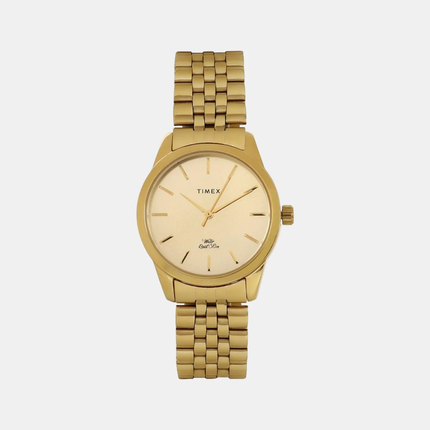 E Class Women Quartz Gold Dial Analog Stainless Steel Watch TWEL13103