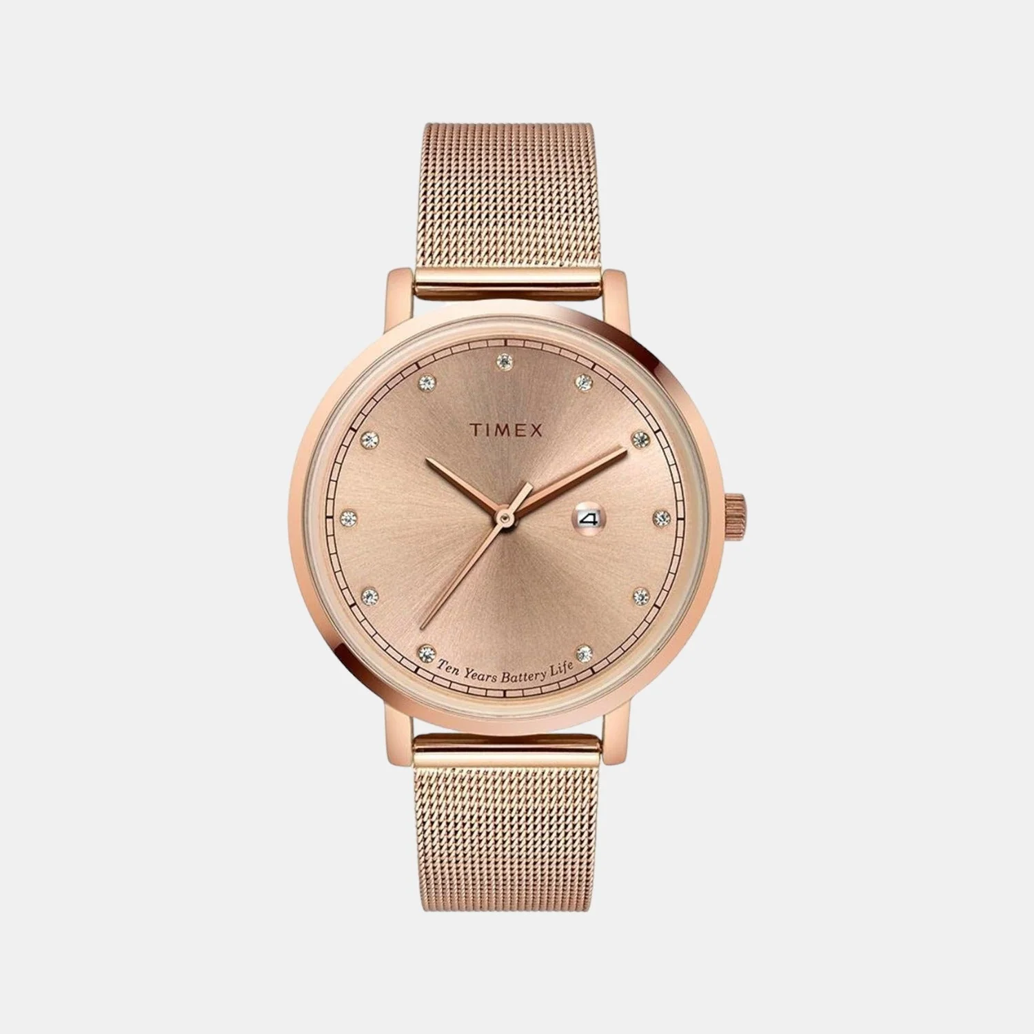 Empera Women Quartz Rose Gold Dial Analog Stainless Steel Watch TWEL12902