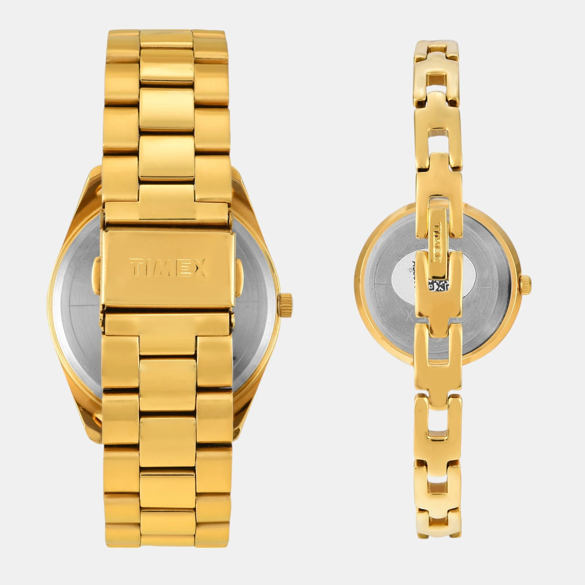 Fashion Couple Quartz Beige Dial Analog Stainless Steel Watch TW00PR307 - Image 5