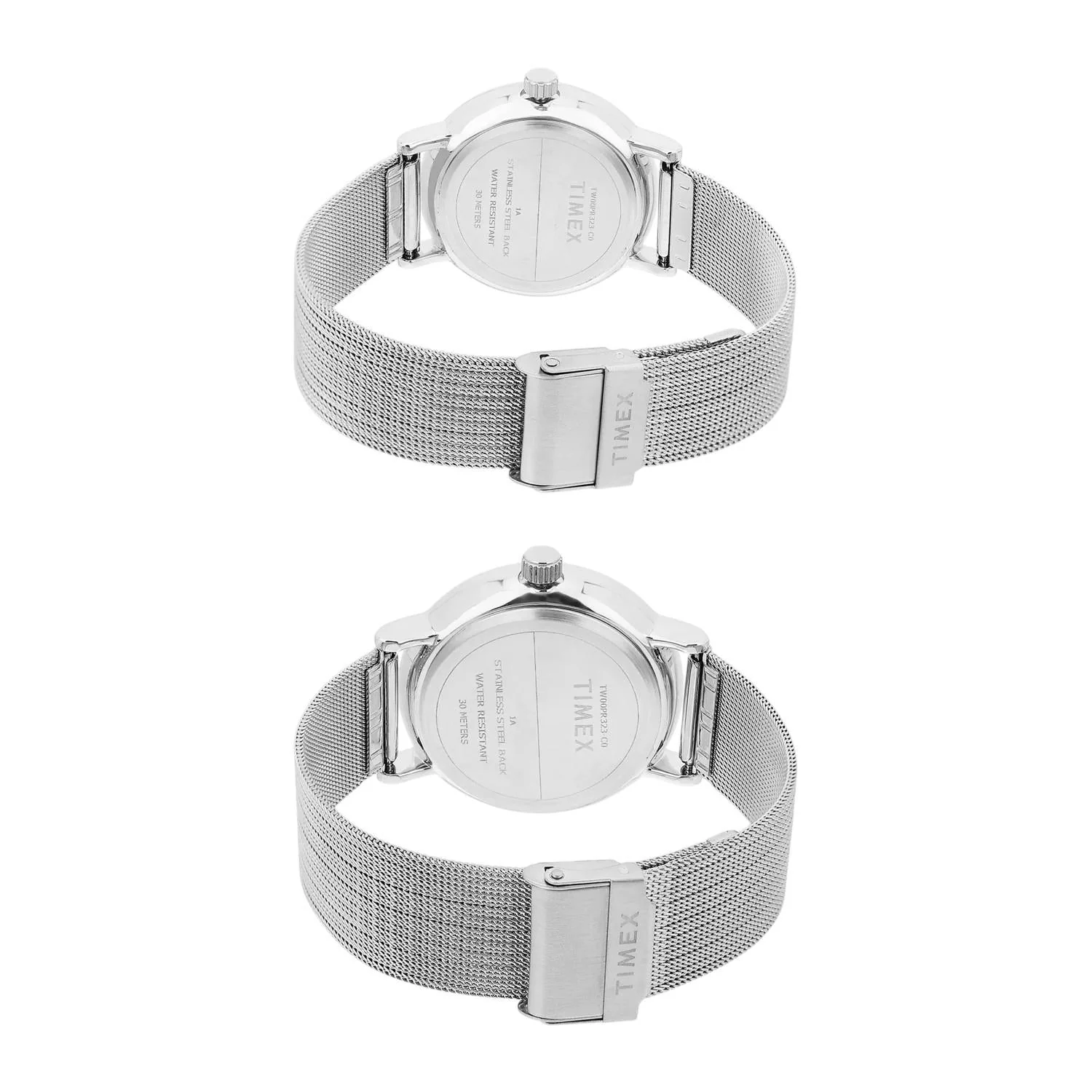Fashion Couple Quartz Blue Dial Analog Stainless Steel Watch TW00PR323 - Image 4