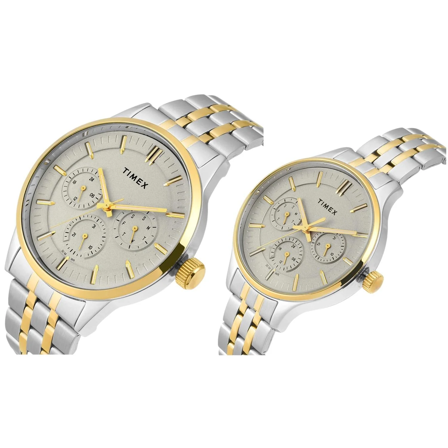 Fashion Couple Quartz Grey Dial Multi-Function Stainless Steel Watch TW00PR317 - Image 2