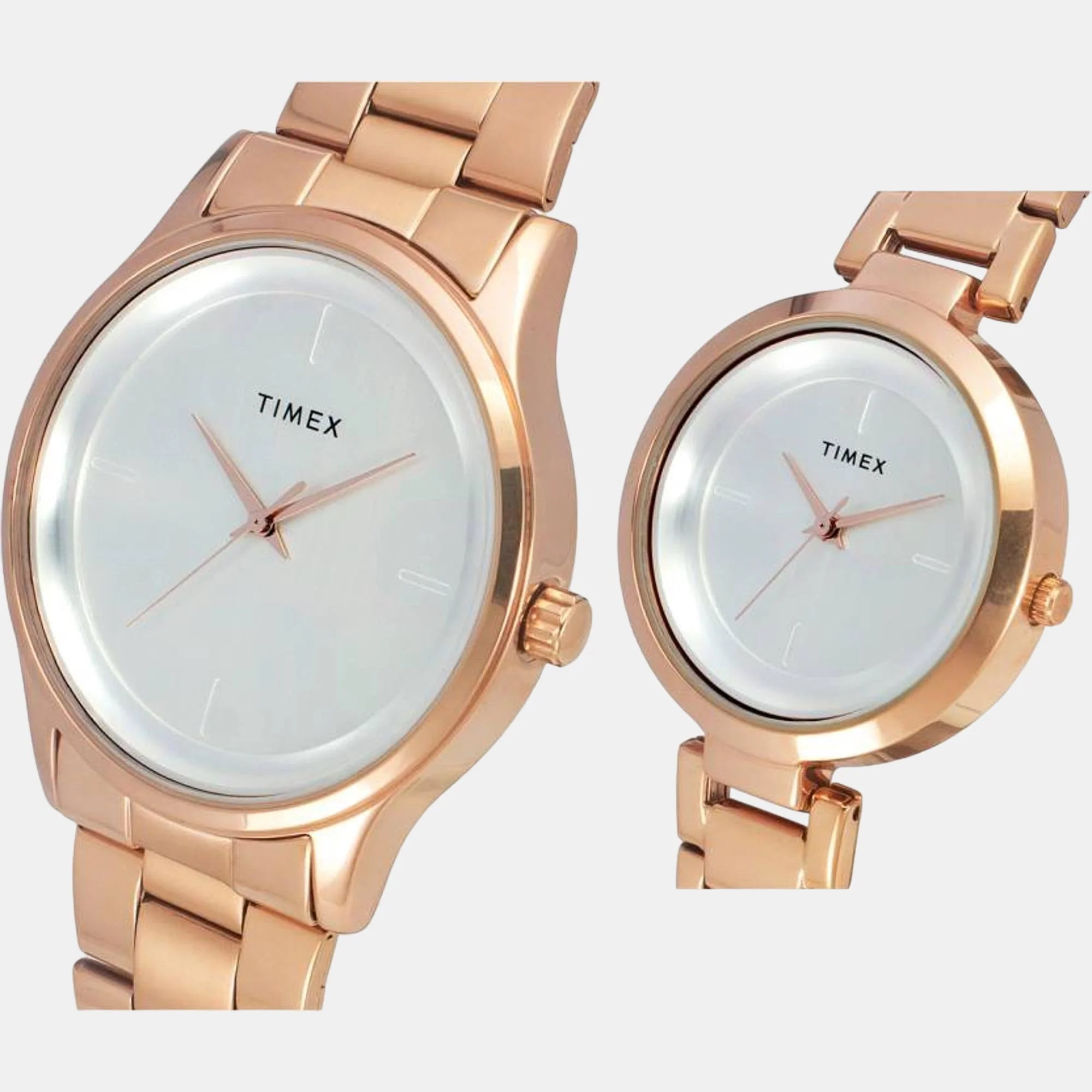 Fashion Couple Quartz Silver Dial Analog Stainless Steel Watch TW00PR294 - Image 3