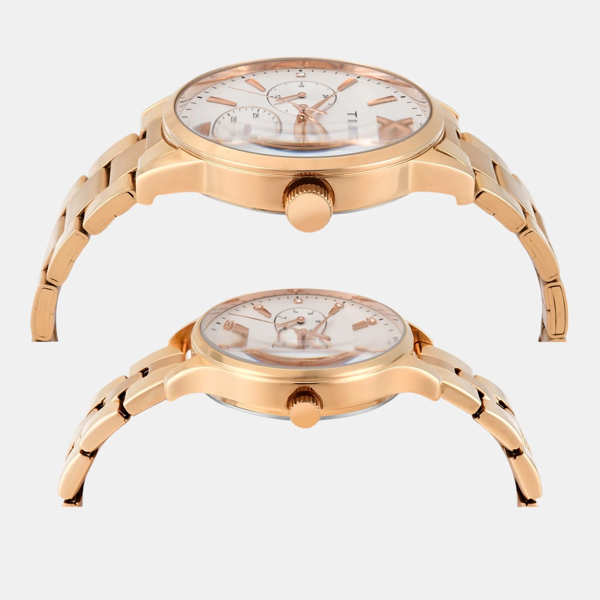 Fashion Couple Quartz Silver Dial Multi-Function Stainless Steel Watch TW00PR304 - Image 3