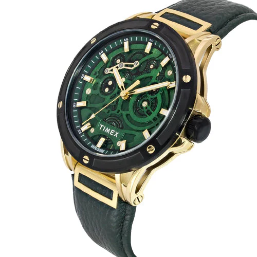 Timex Fashion Green Round Dial Analog Men's Watch 47.07mm TWEG27800 - Image 2