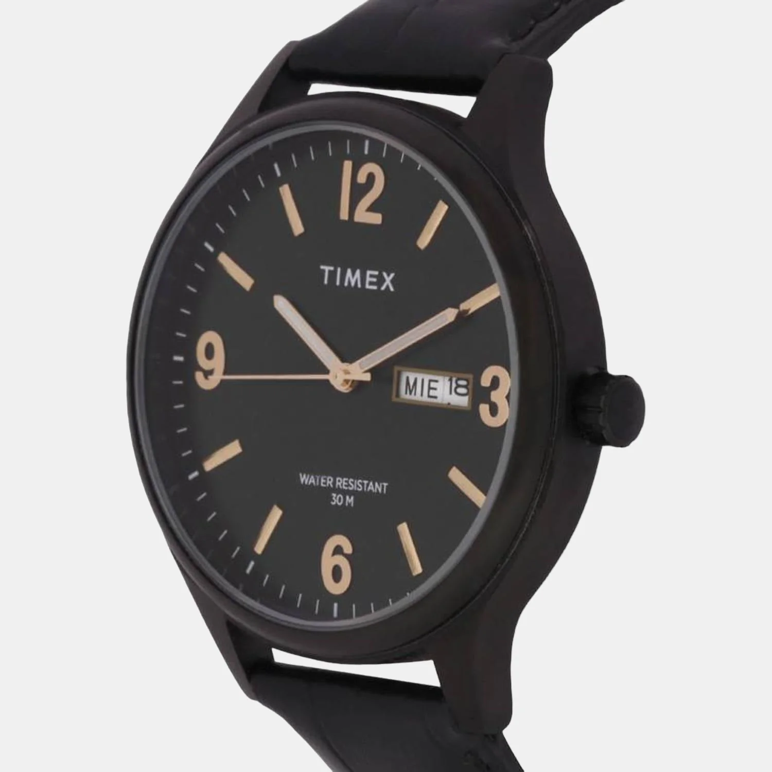 Fashion Men Quartz Black Dial Analog Leather Watch TWEG18403 - Image 2