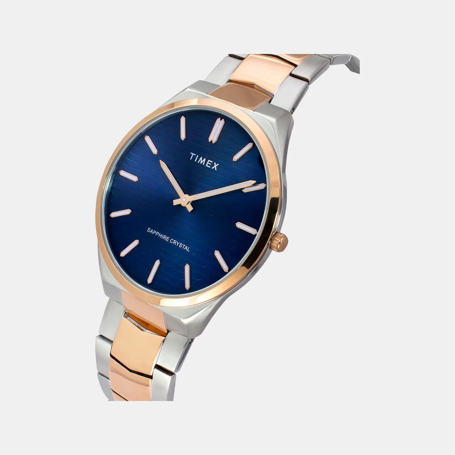 Fashion Men Quartz Blue Dial Analog Stainless Steel Watch TWEG25802 - Image 2