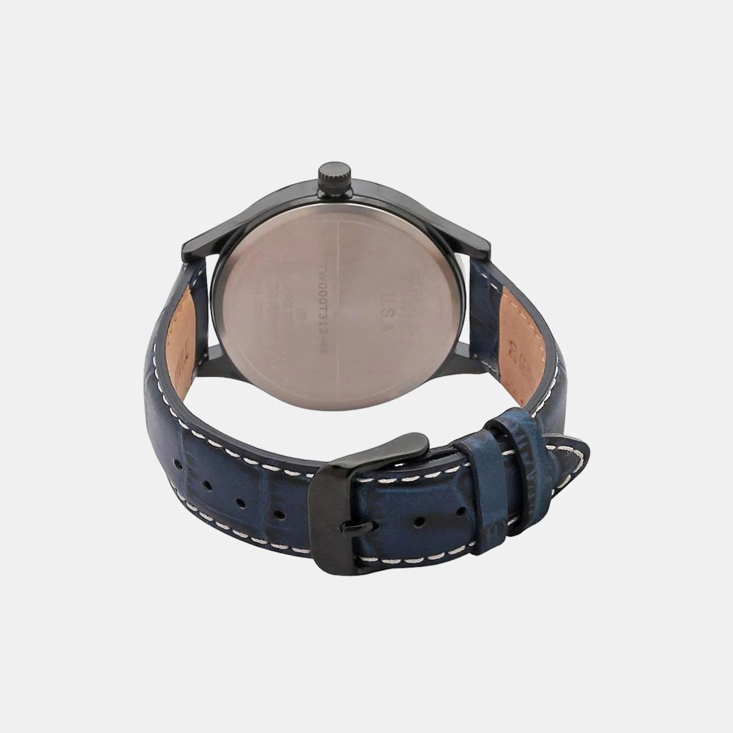 Fashion Men Quartz Blue Dial Chronograph Leather Watch TW000T312 - Image 2