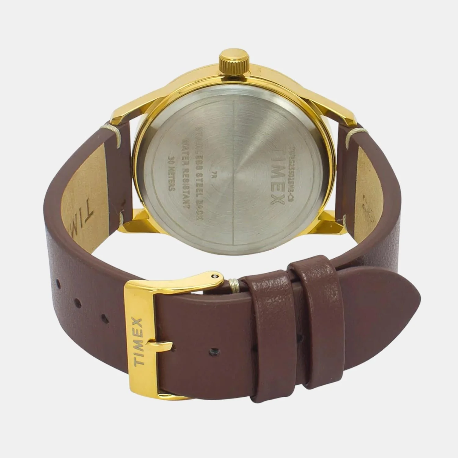 Fashion Men Quartz Champagne Dial Analog Leather Watch TWEG25502 - Image 4