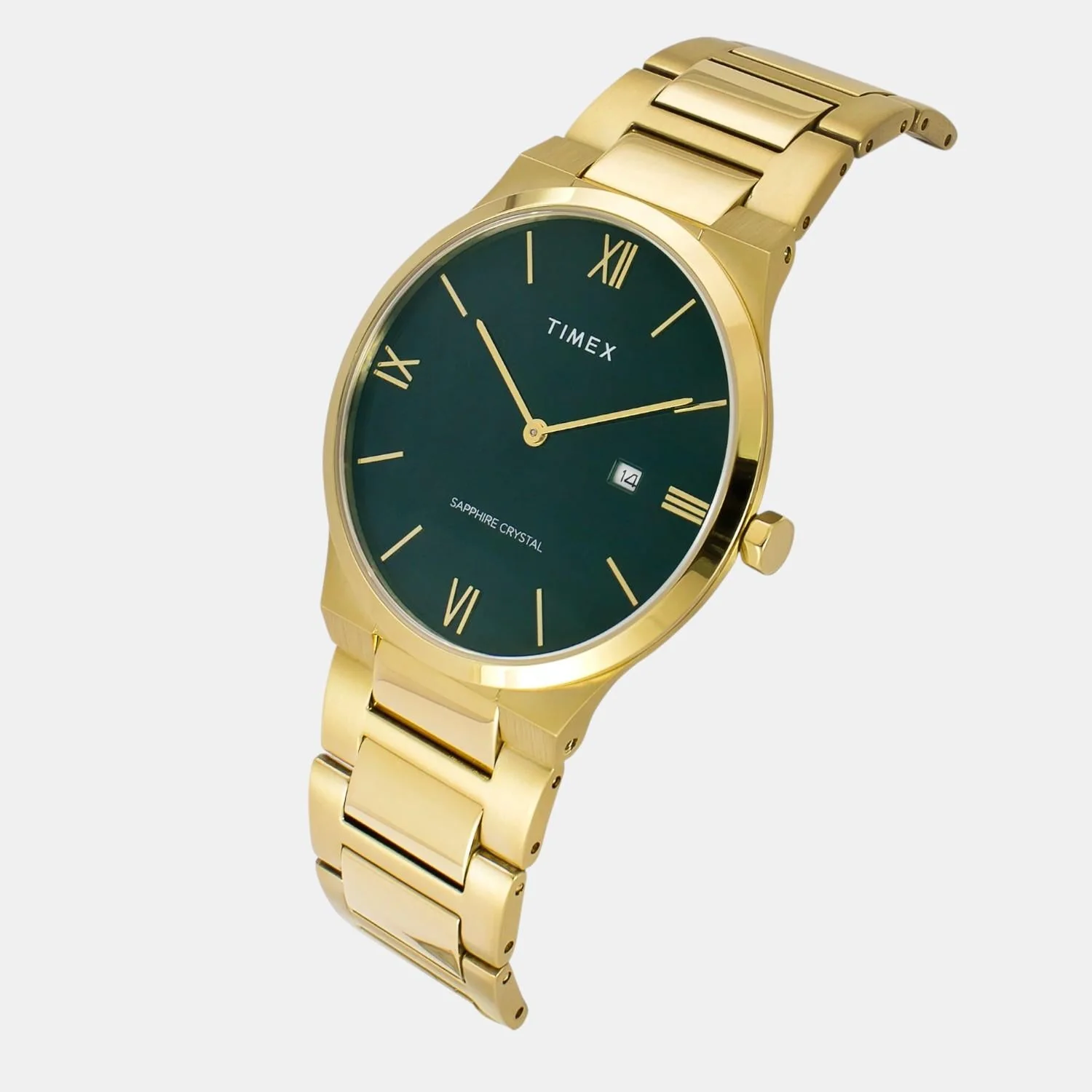 Fashion Men Quartz Green Dial Analog Stainless Steel Watch TWEG23605 - Image 2