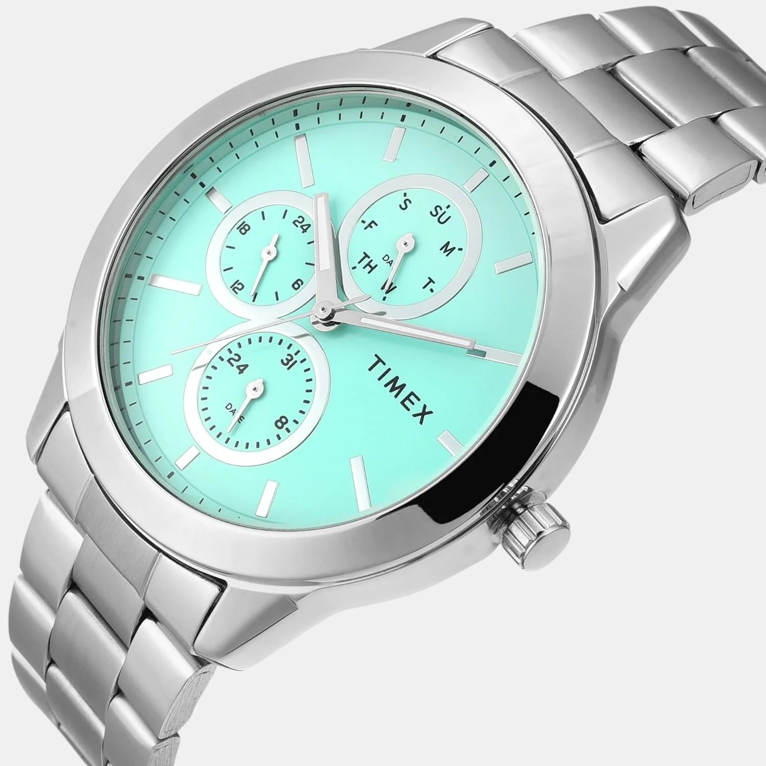 Fashion Men Quartz Tiffany Blue Dial Multi-Function Stainless Steel Watch TWEG18520 - Image 2