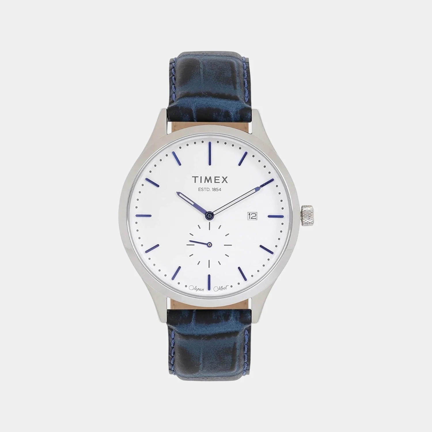 Fashion Men Quartz White Dial Analog Leather Watch TW000T316