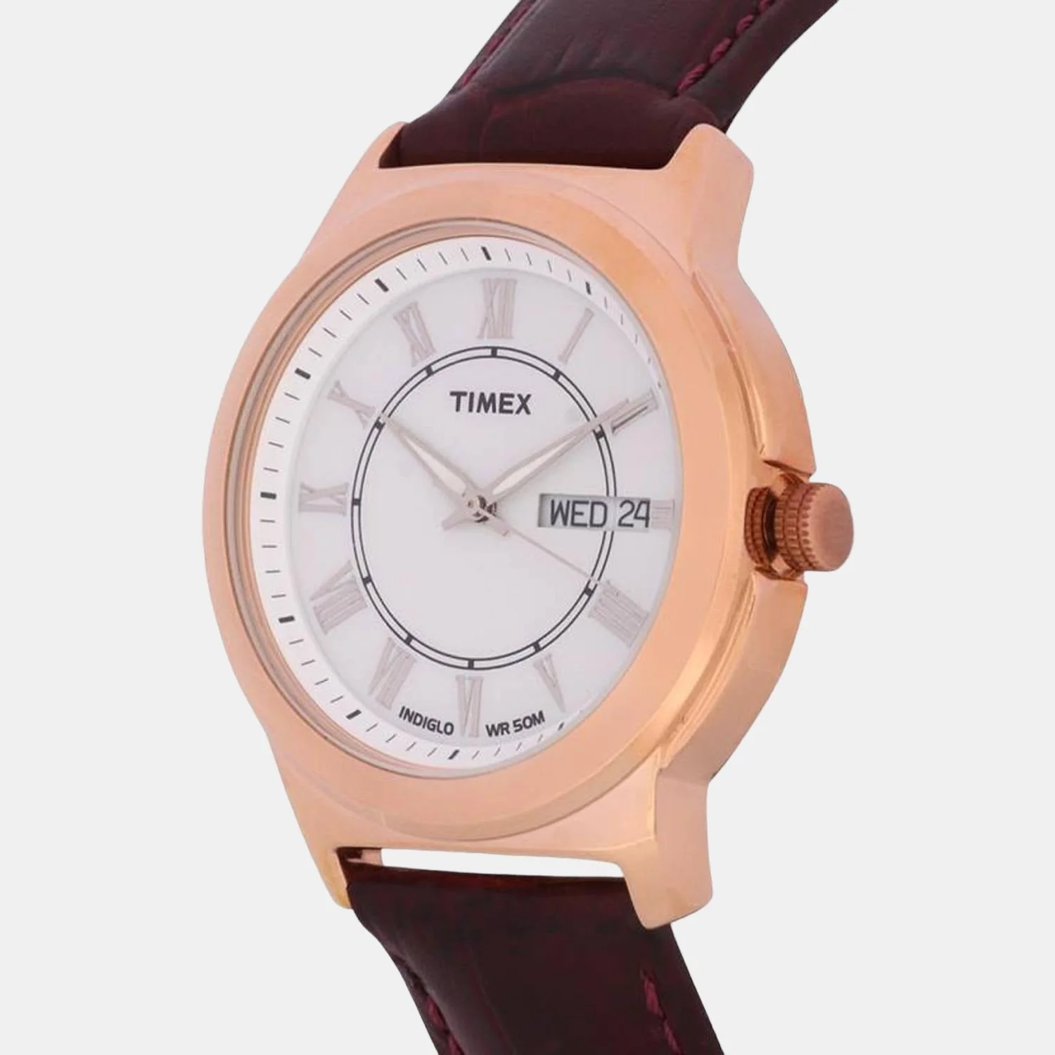Fashion Men Quartz White Dial Analog Leather Watch TWEG18007 - Image 2