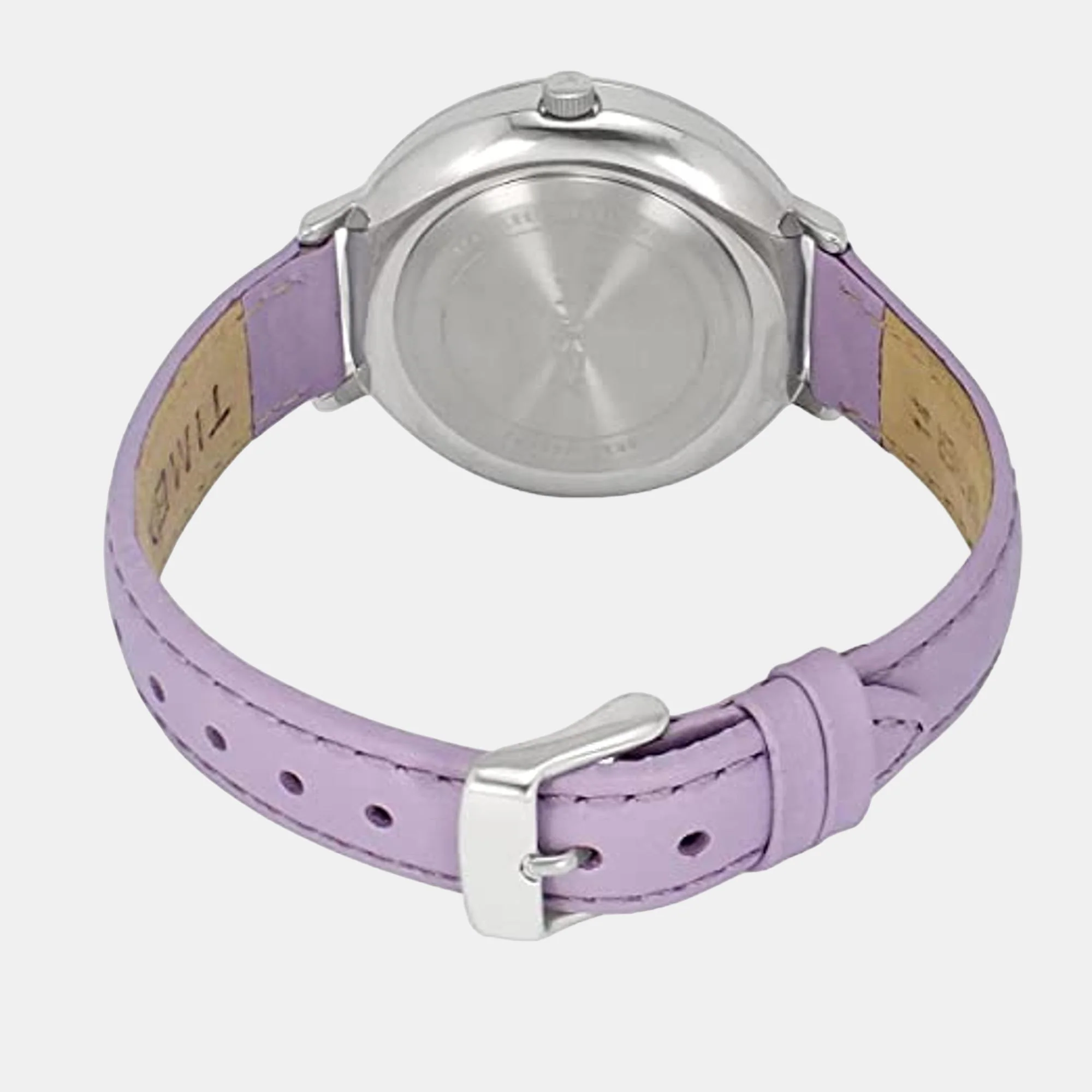 Fashion Women Quartz Purple Dial Analog Leather Watch TWEL14706 - Image 2