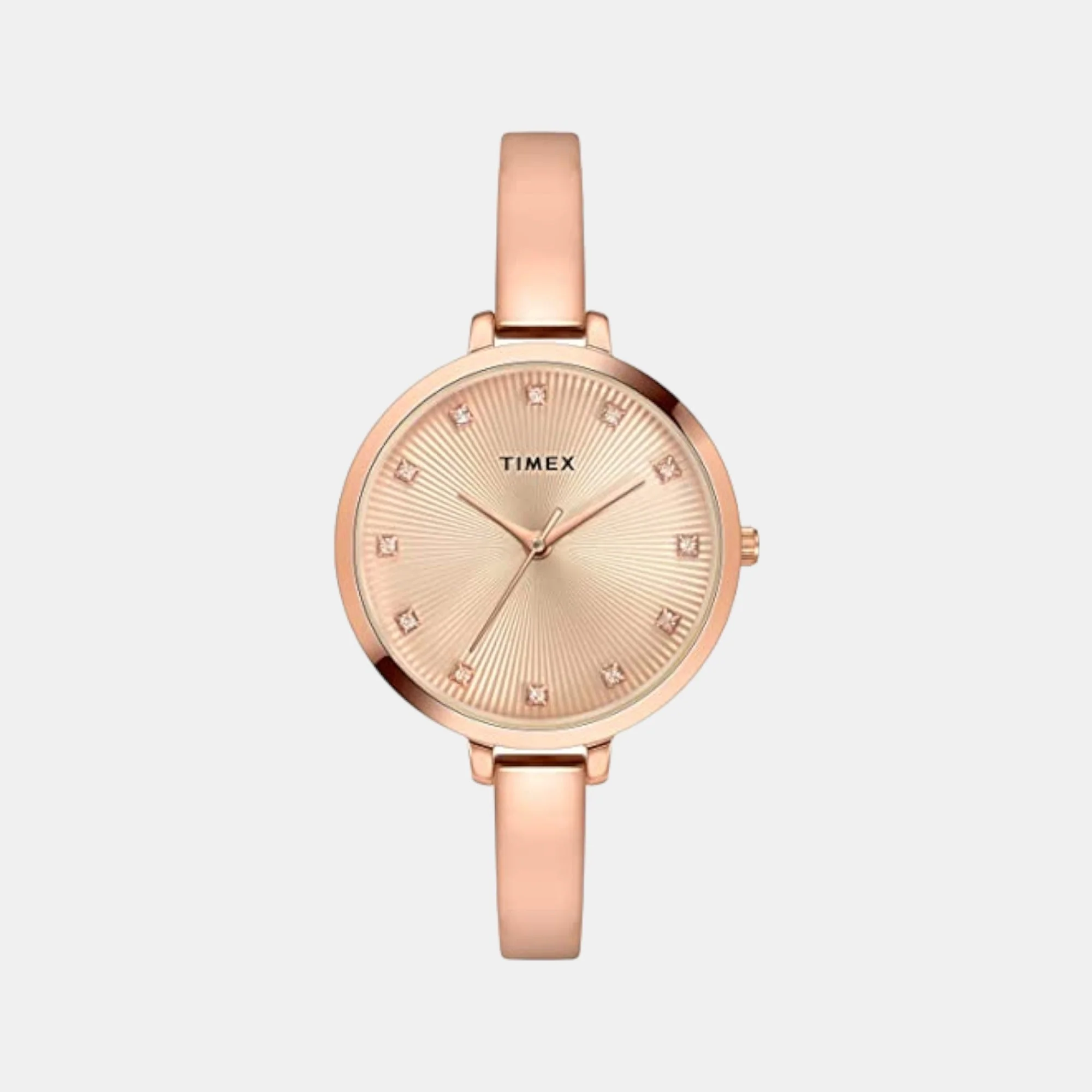 Fashion Women Quartz Rose Gold Dial Analog Brass Watch TWEL12821