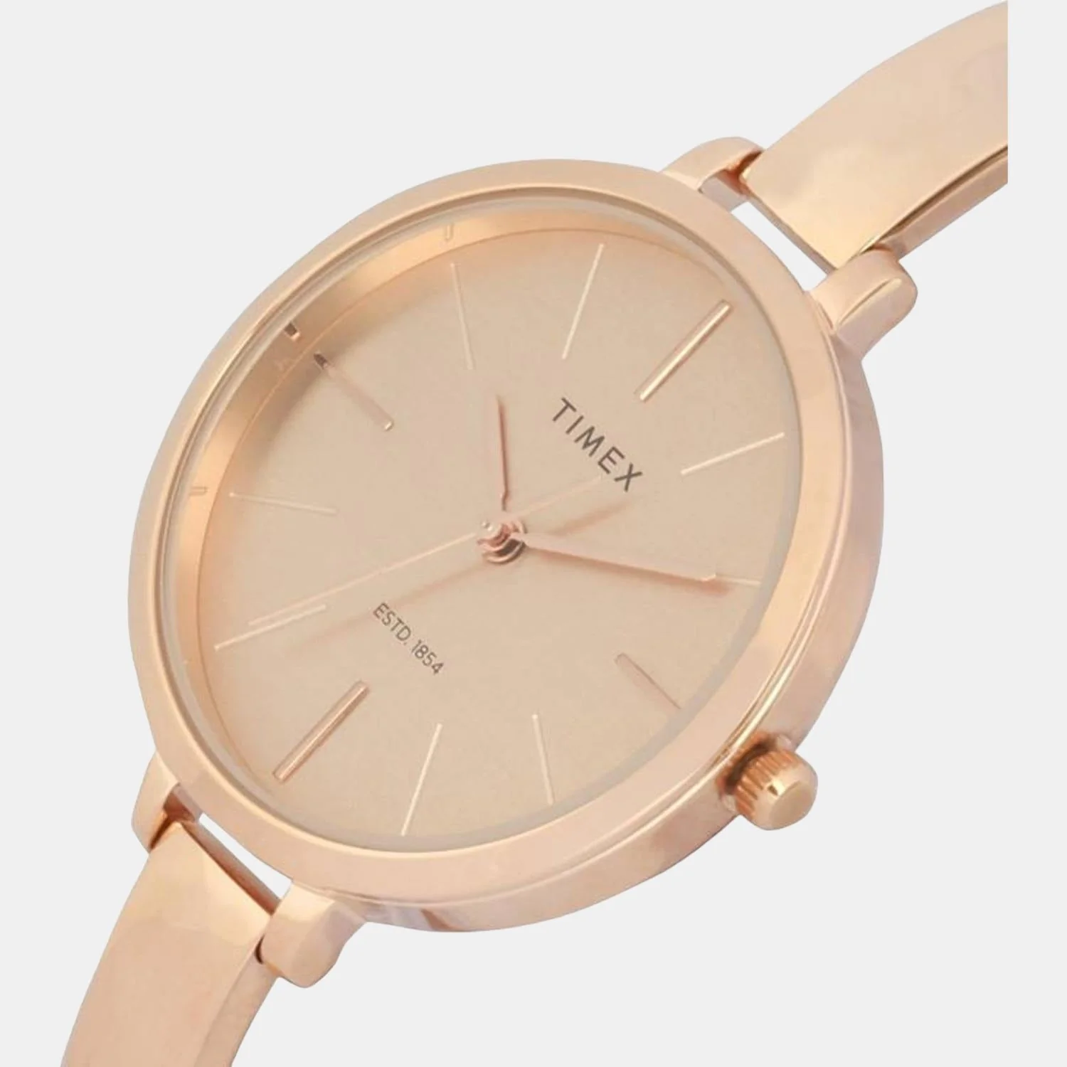 Fashion Women Quartz Rose Gold Dial Analog Stainless Steel Watch TWEL12803 - Image 2