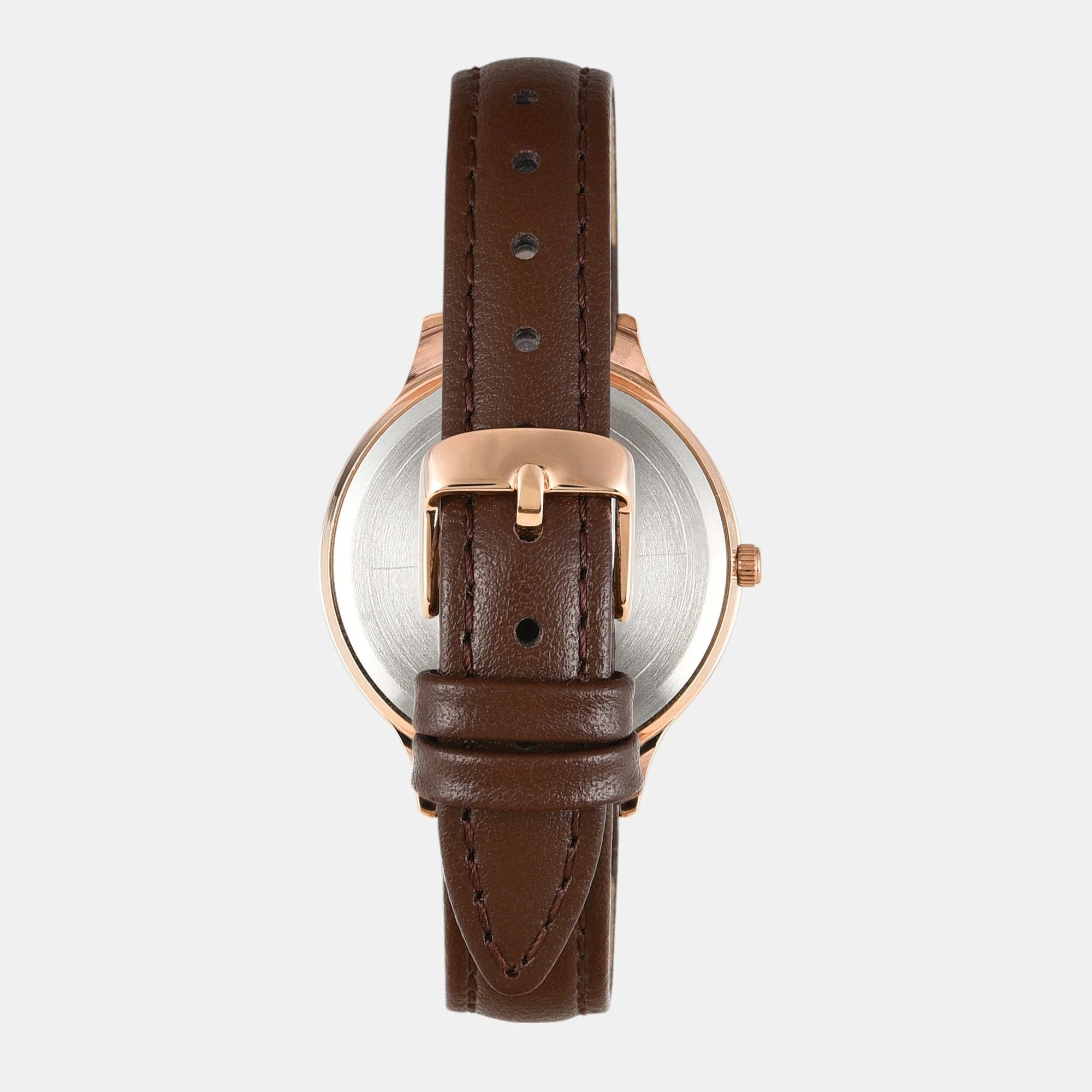 Fashion Women Quartz Silver Dial Analog Leather Watch TWTL12105 - Image 6