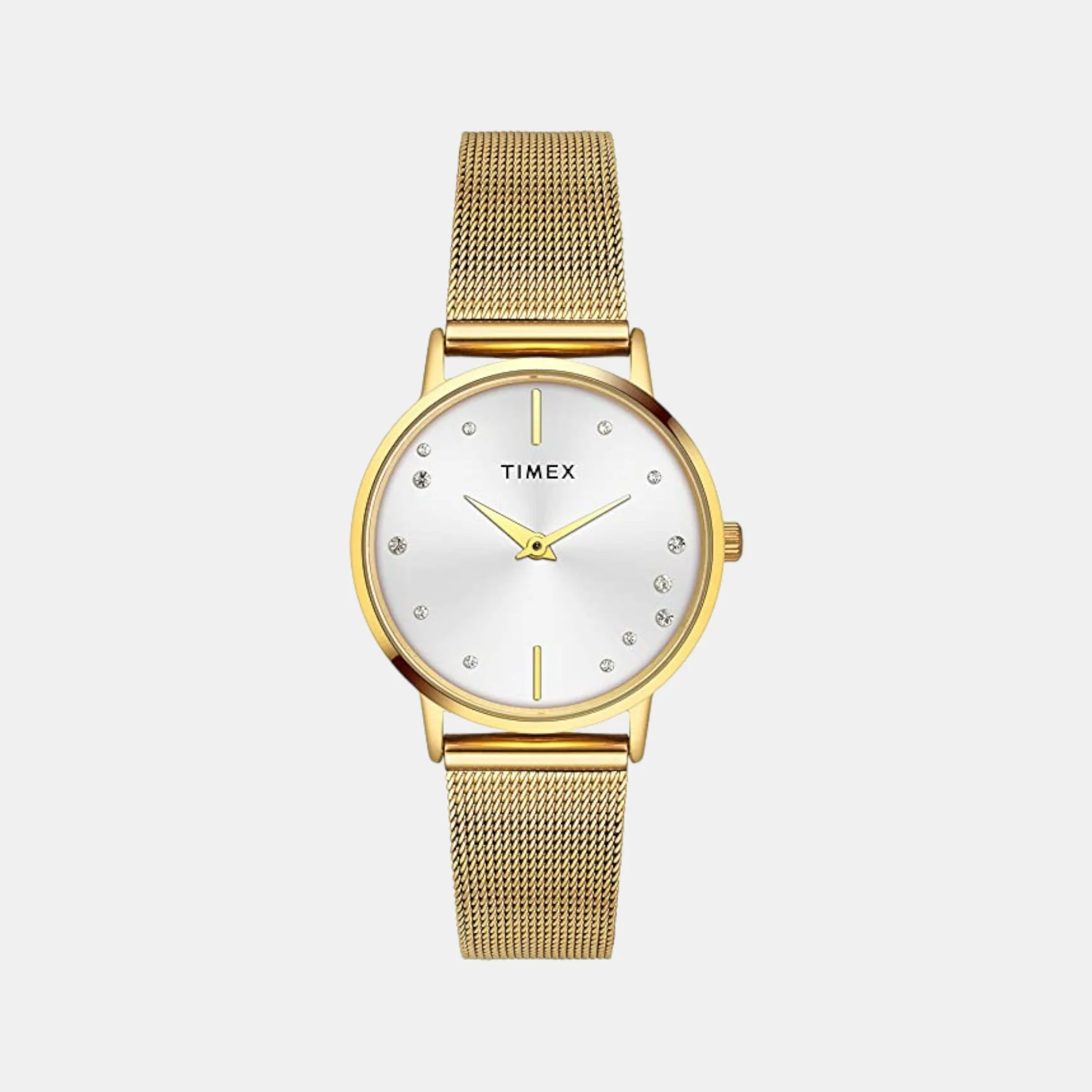 Fashion Women Quartz White Dial Analog Stainless Steel Watch TWEL15601