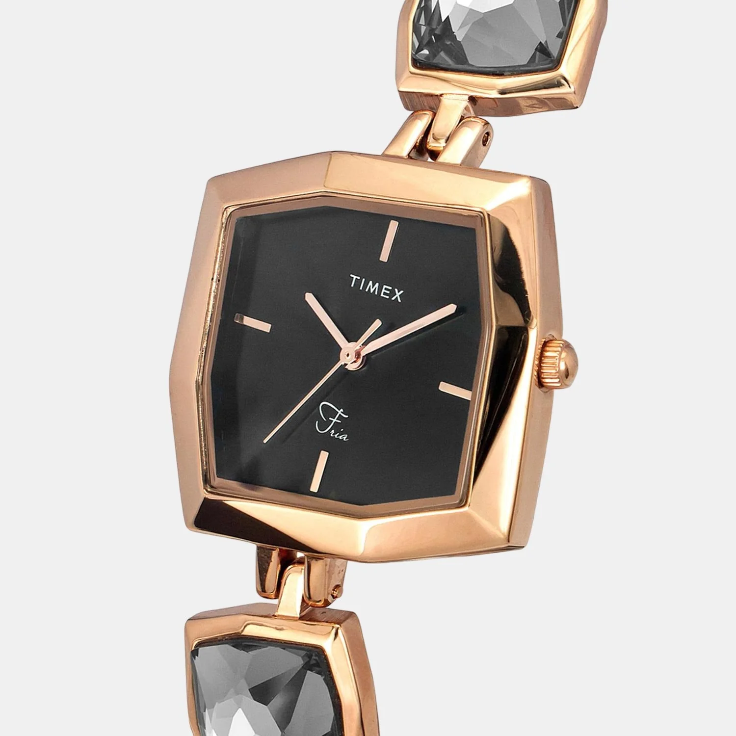 Fria Women Quartz Black Dial Analog Stainless Steel Watch TWEL16100 - Image 5
