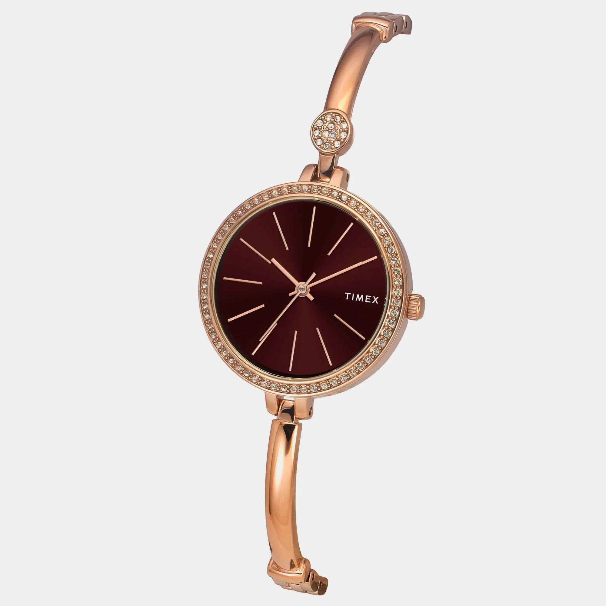 Fria Women Quartz Brown Dial Analog Brass Watch TWEL18403 - Image 4