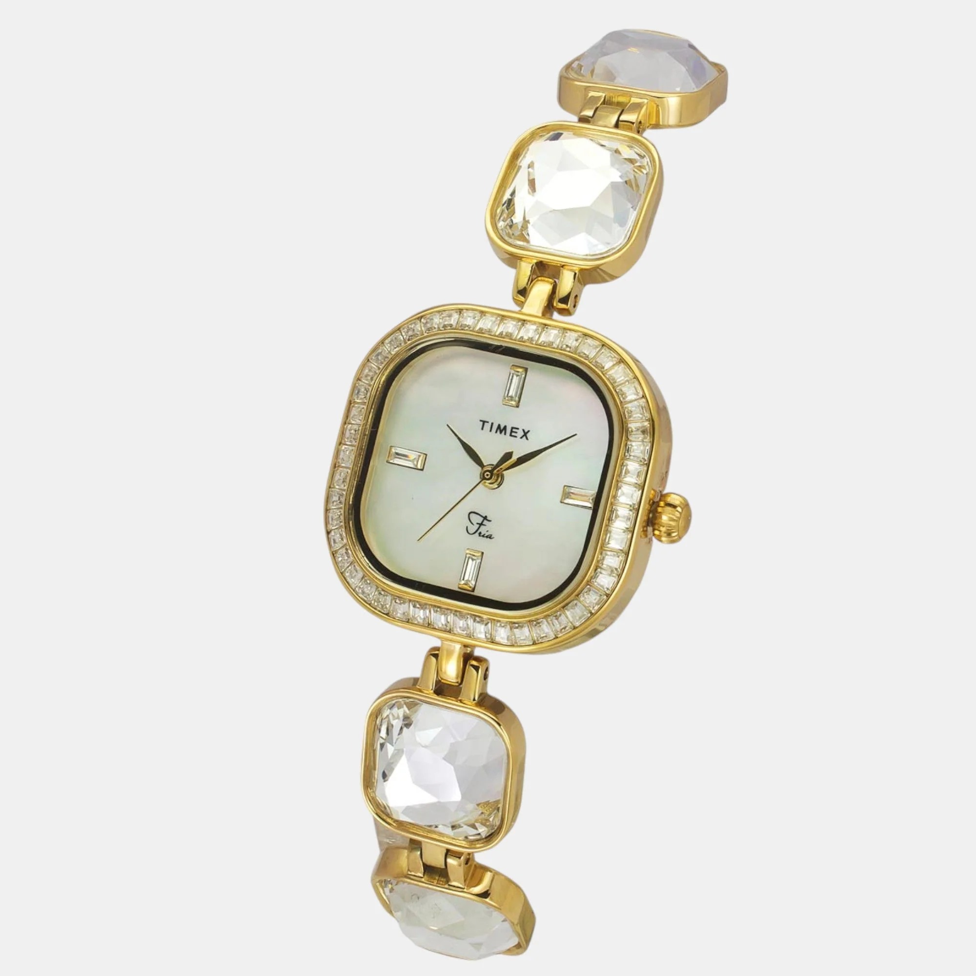 Fria Women Quartz Mother Of Pearl Dial Analog Brass Watch TWEL17106 - Image 2