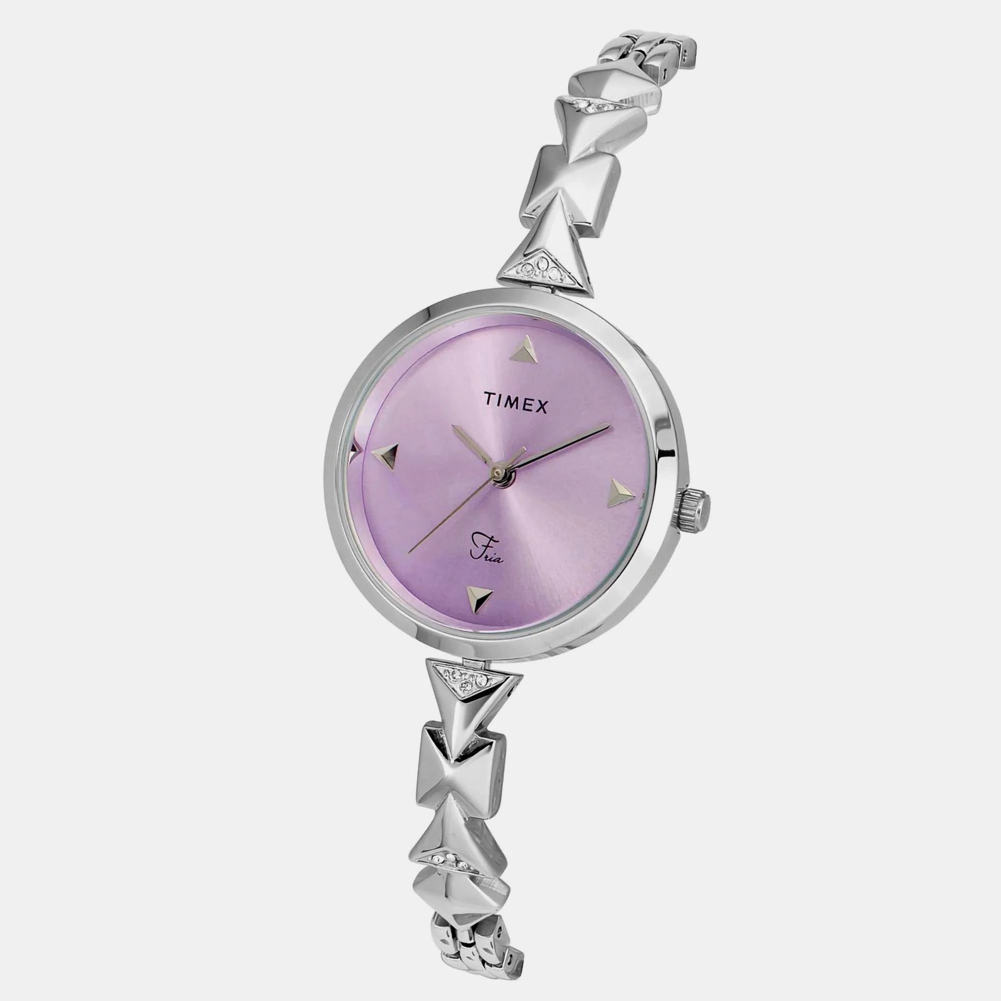 Fria Women Quartz Purple Dial Analog Brass Watch TWEL18300 - Image 4