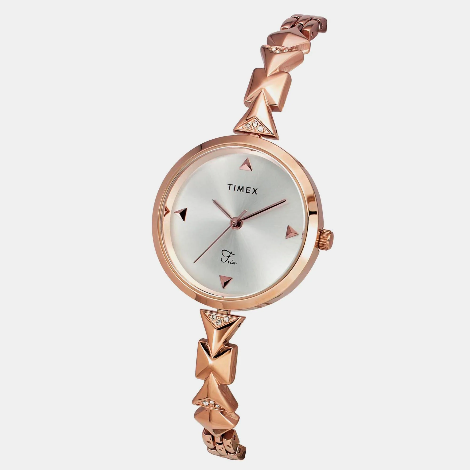 Fria Women Quartz Silver Dial Analog Brass Watch TWEL18302 - Image 4