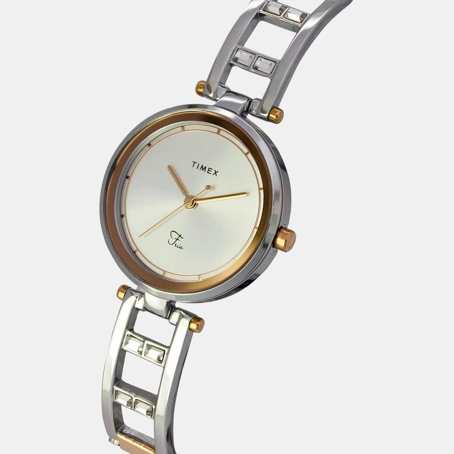 Fria Women Quartz Silver Dial Analog Stainless Steel Watch TWEL15301 - Image 4