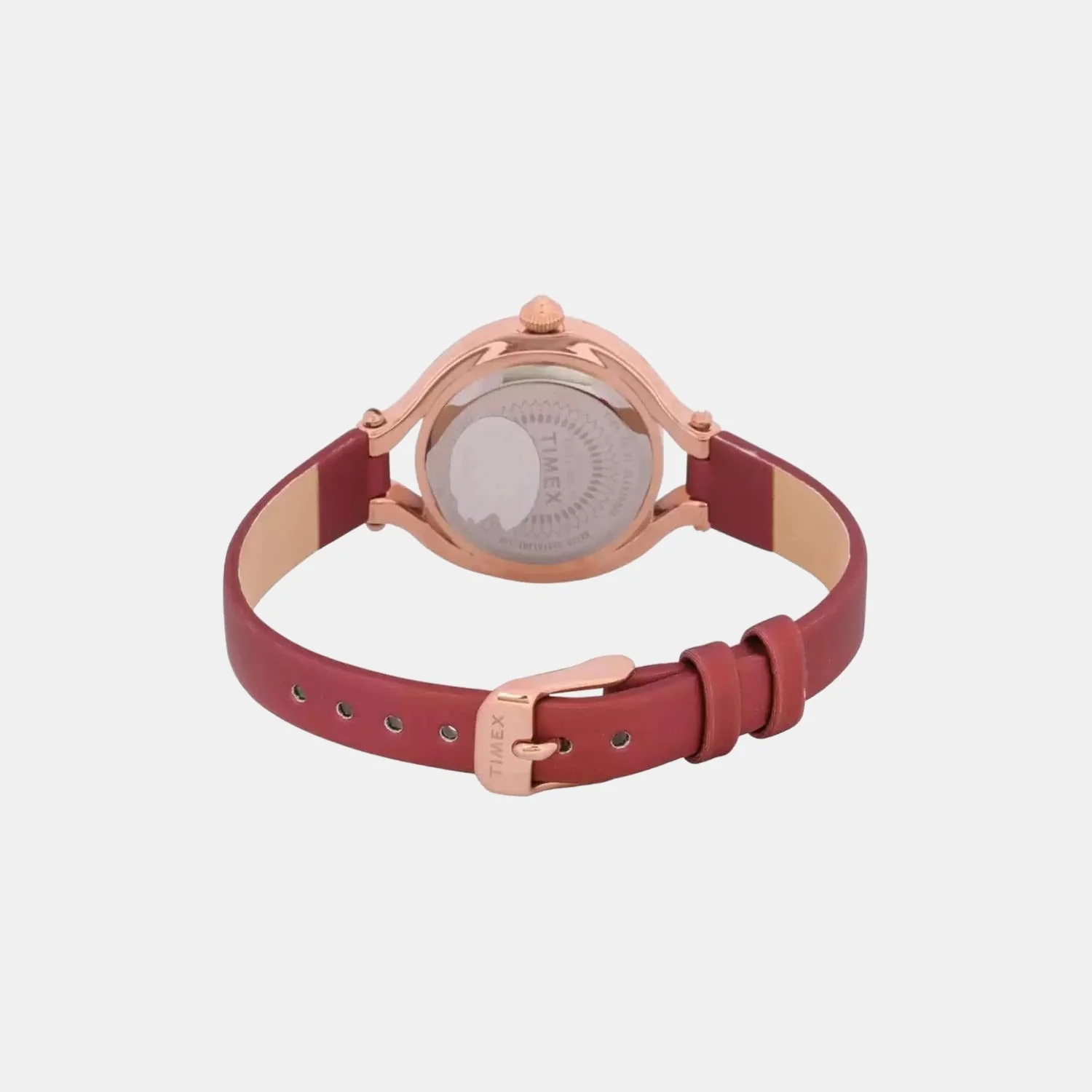 Fria Women Quartz White Dial Analog Leather Watch TWEL14001 - Image 2