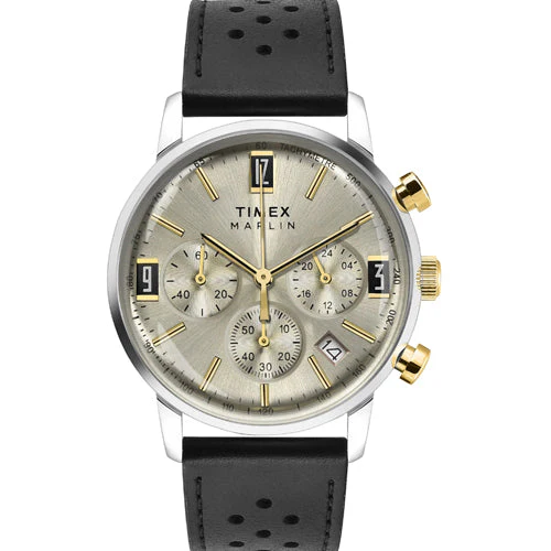 Timex Marlin Beige Round Dial Analog Men's Watch 42mm TWEG26705