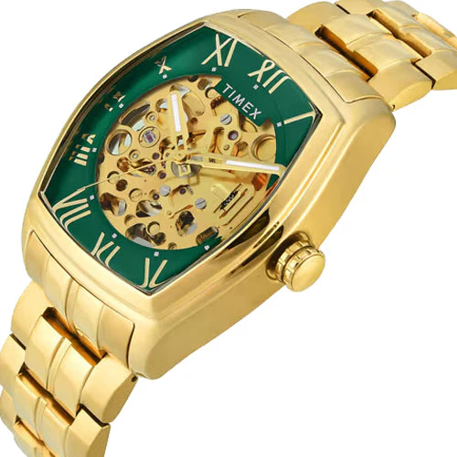 Timex Men Green Rectangle Dial Analog Automatic Watch 38.4mm TWEG25904 - Image 2