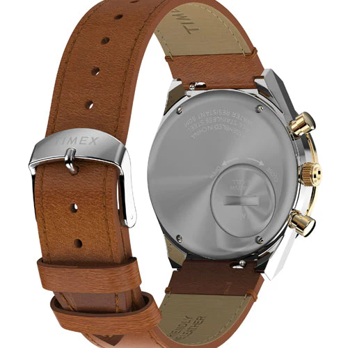 Timex Q Timex Men Gold-Tone Round Dial Analog Watch 40mm TW2W64400UJ - Image 2