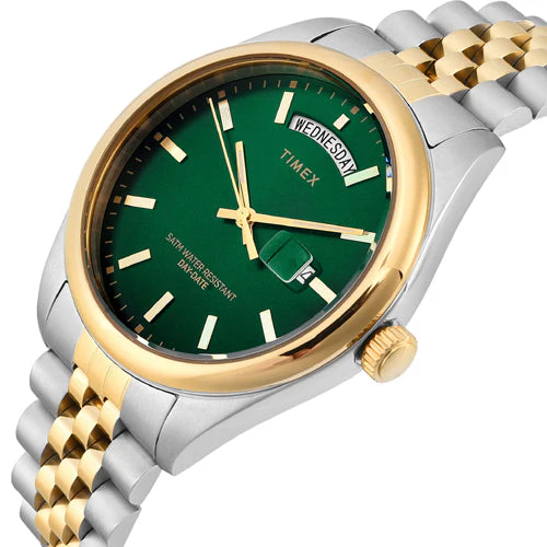 Timex Trend Green Round Dial Analog Men's Watch 41mm TWEG27102 - Image 2
