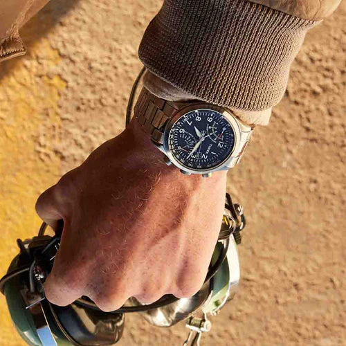 Timex Waterbury Traditional Fly Back Chronograph Stainless Steel Bracelet Watch 43mm TW2W47800UJ - Image 3