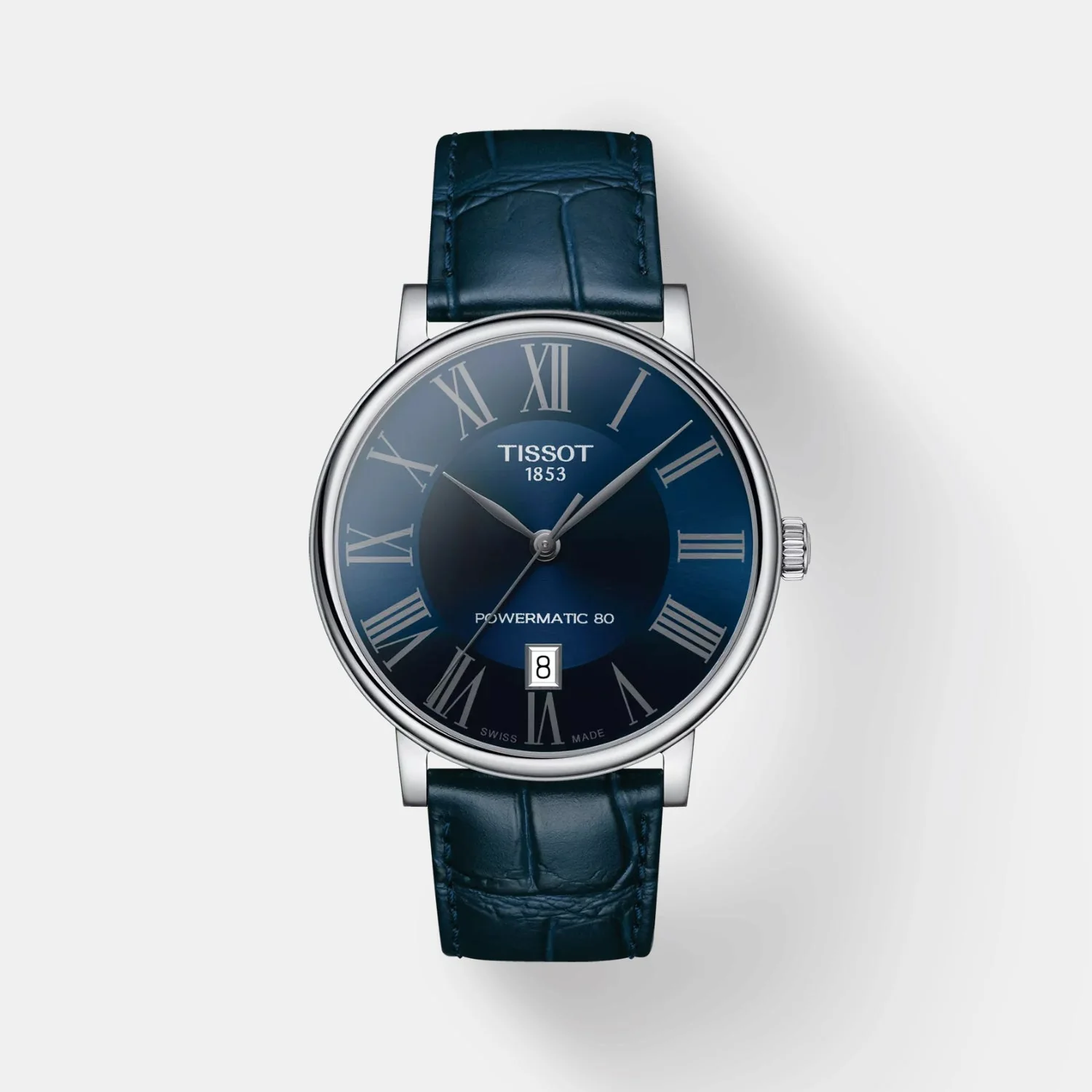 Carson Premium Men Automatic Blue Dial Analog Leather Watch T1224071604300