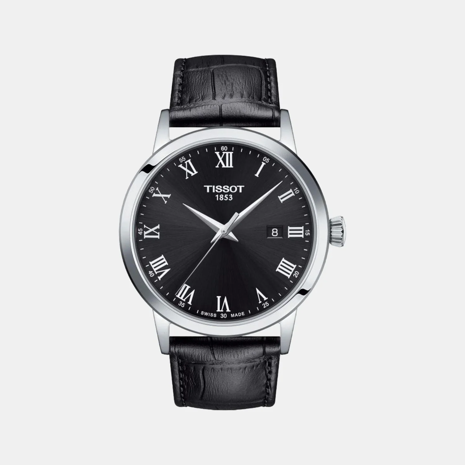 Classic Dream Men Quartz Black Dial Analog Leather Watch T1294101605300