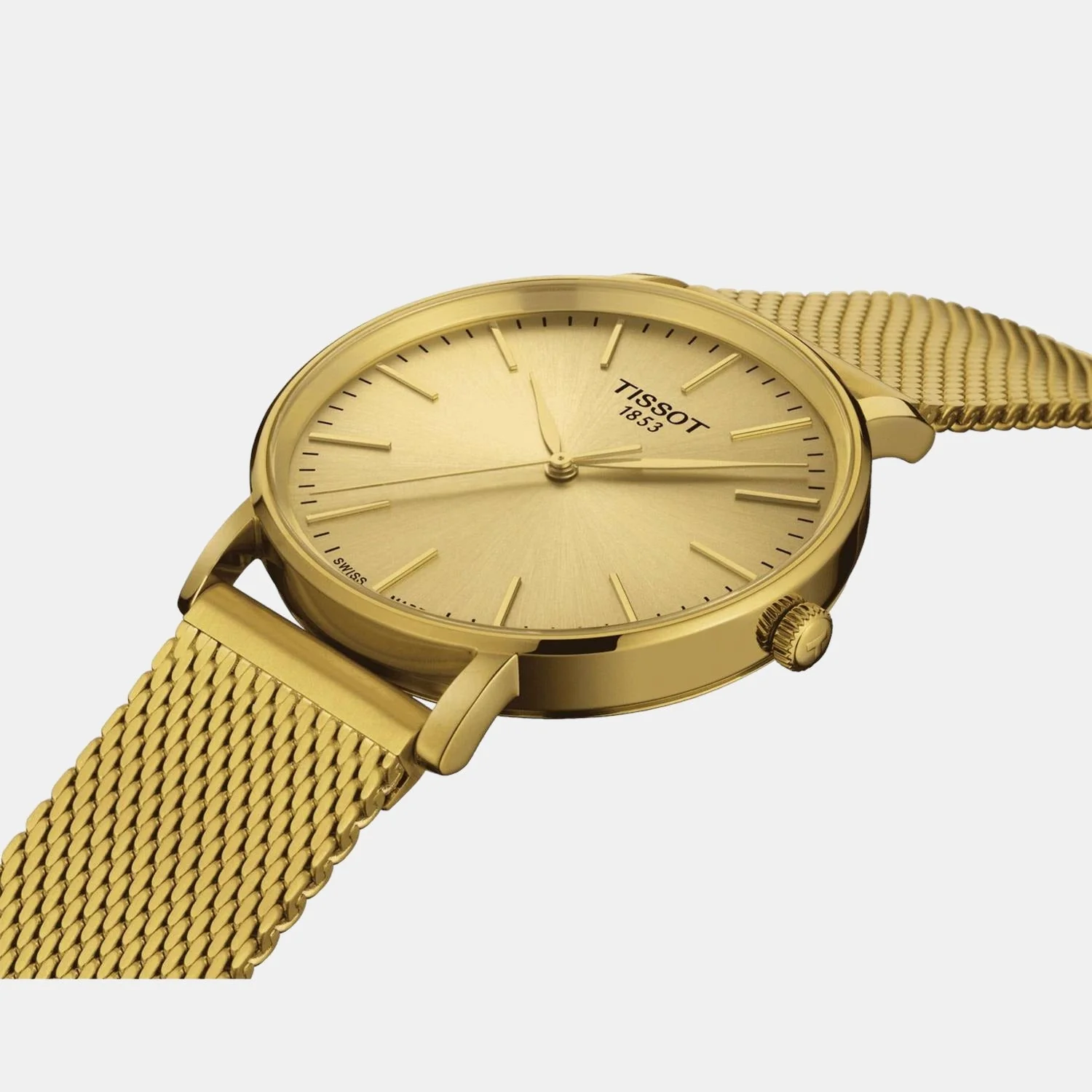Everytime Men Quartz Champagne Dial Analog Stainless Steel Watch T1434103302100 - Image 2