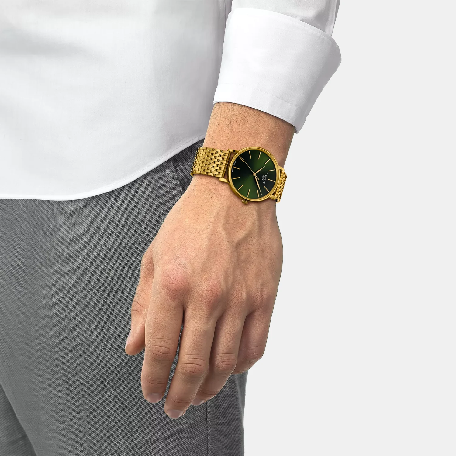Everytime Men Quartz Green Dial Analog Stainless Steel Watch T1434103309100 - Image 5