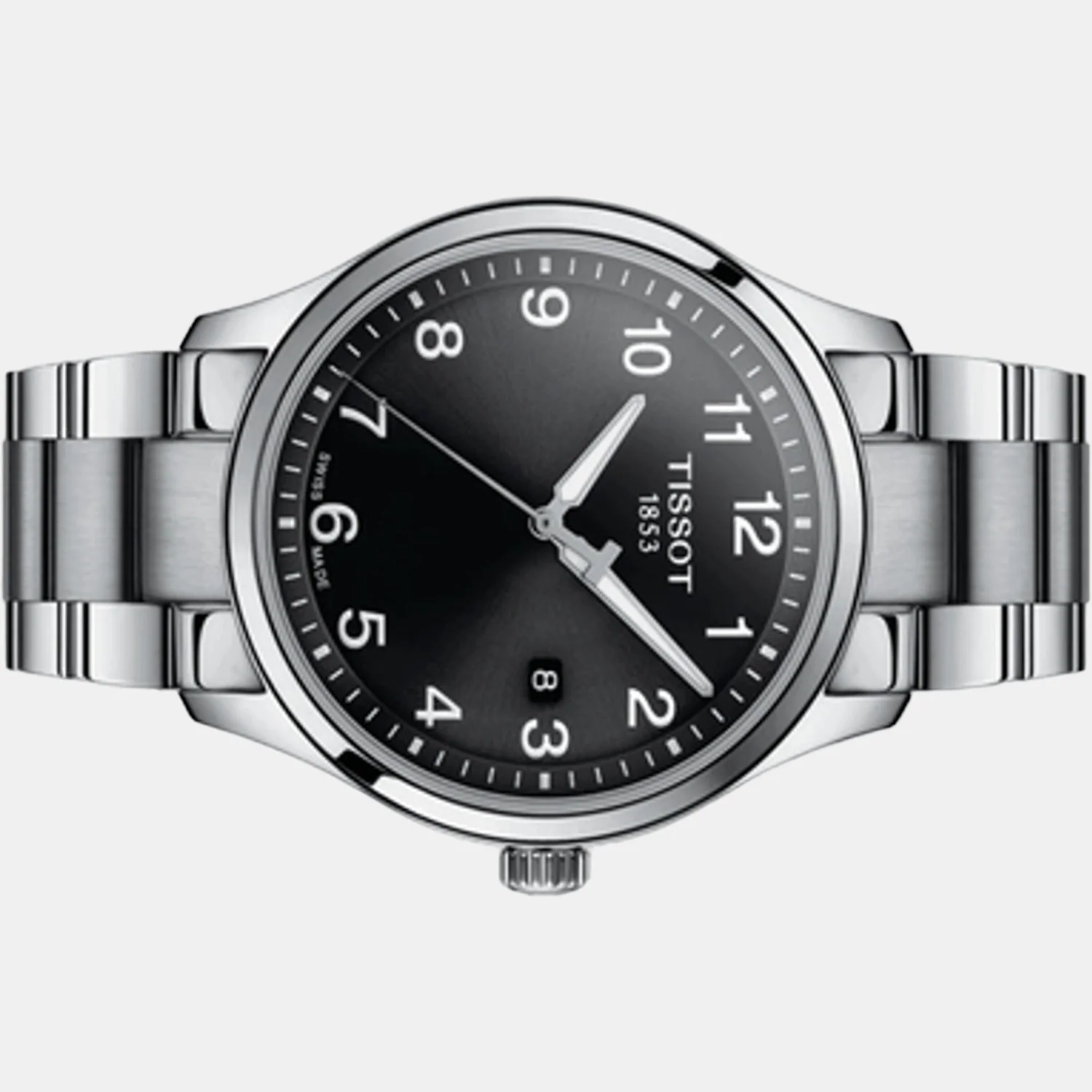 Gent Xl Men Quartz Black Dial Analog Stainless Steel Watch T1164101105700 - Image 2