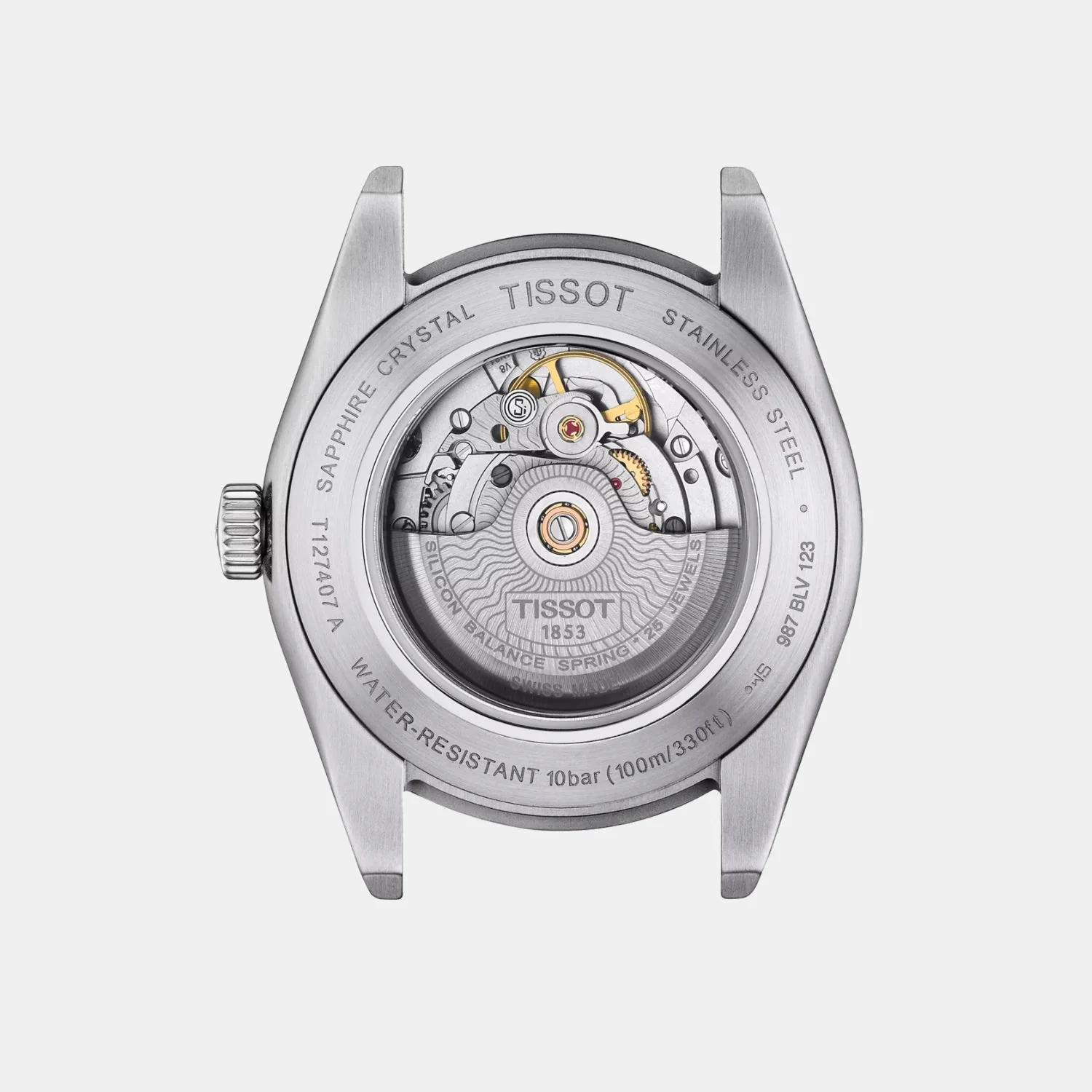 Gentleman Men Automatic Black Dial Analog Stainless Steel Watch T1274071105100 - Image 3