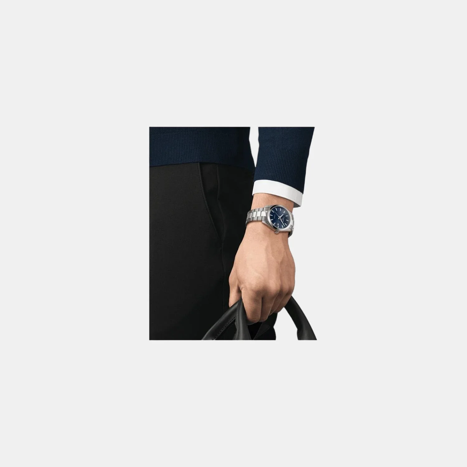 Gentleman Men Quartz Blue Dial Analog Titanium Watch T1274104404100 - Image 5