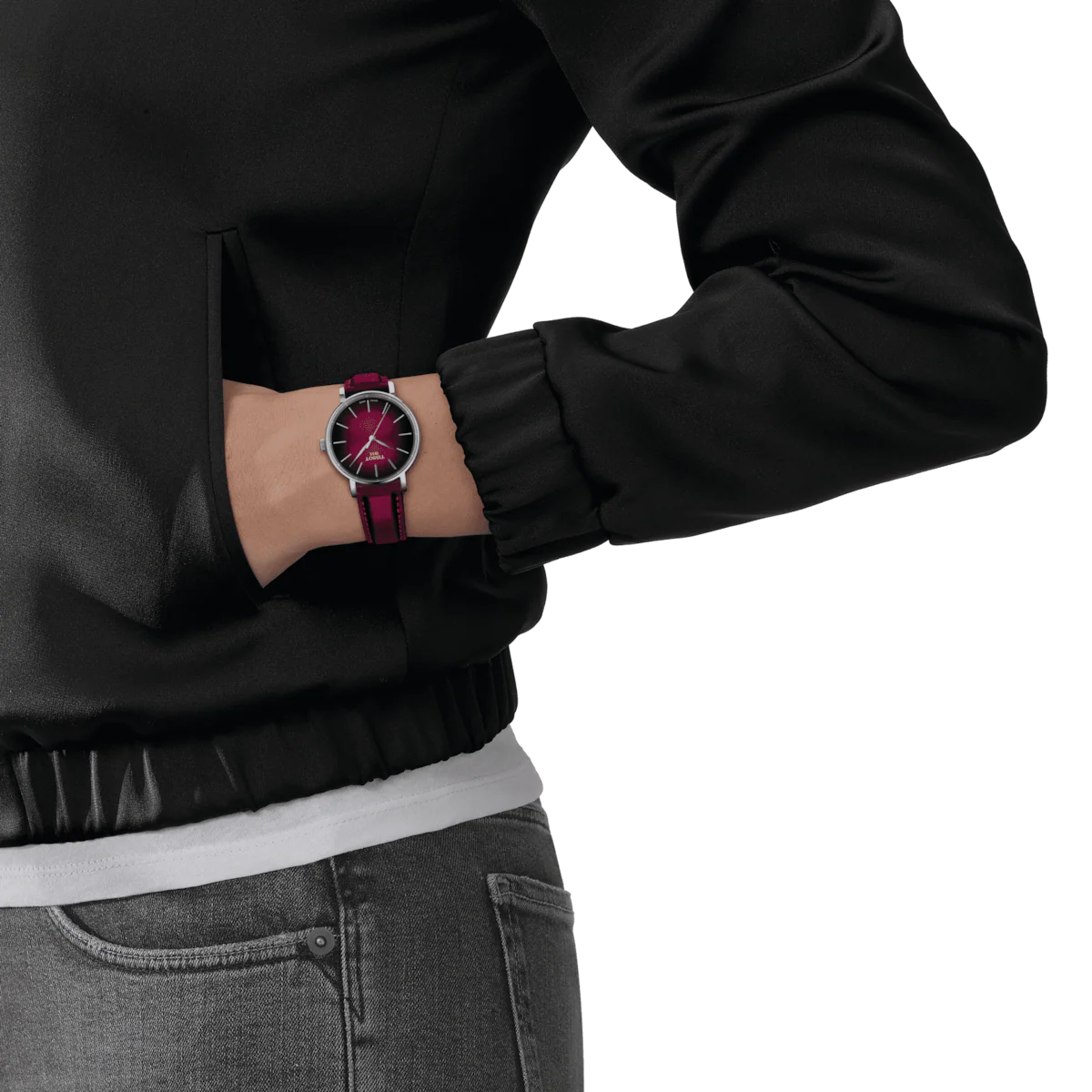 Tissot T-Classic Graded Pink & Black Dial Women 34mm - Image 2