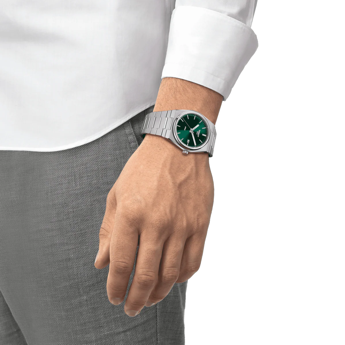Tissot T-Classic Prx Green Dial Men 40mm T1374101109100 - Image 2