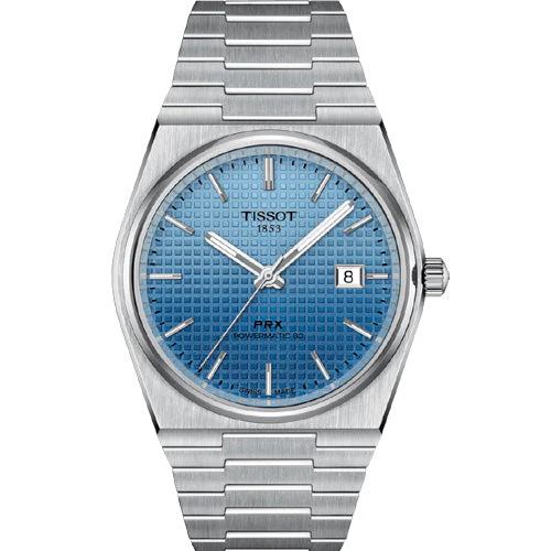 Tissot T-Classic PRX Ice Blue Chameleon Dial Men 40mm T1374071135101