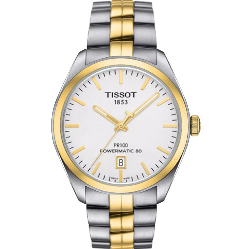 Tissot T-Classic PR100 Powermatic 80 Silver Dial Men 39mm T1014072203100
