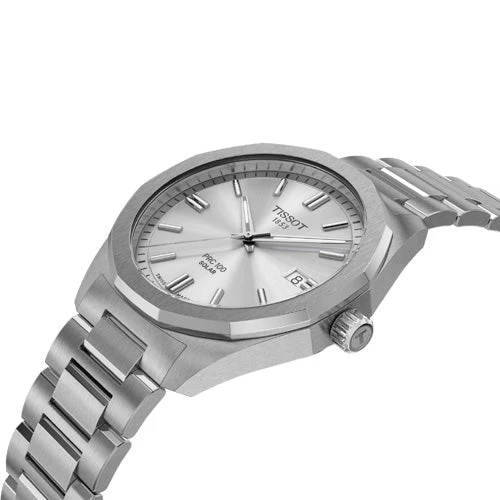 Tissot T-Classic PRC 100 Solar Quartz Silver Dial Men 39mm T1514221103100 - Image 2