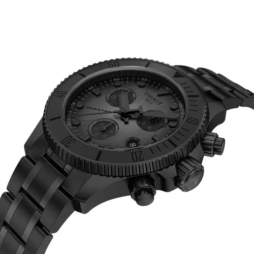 Tissot T-Sport Seastar 1000 Quartz Chronograph Graded Grey Black Dial Men 38mm T1202173306100 - Image 3
