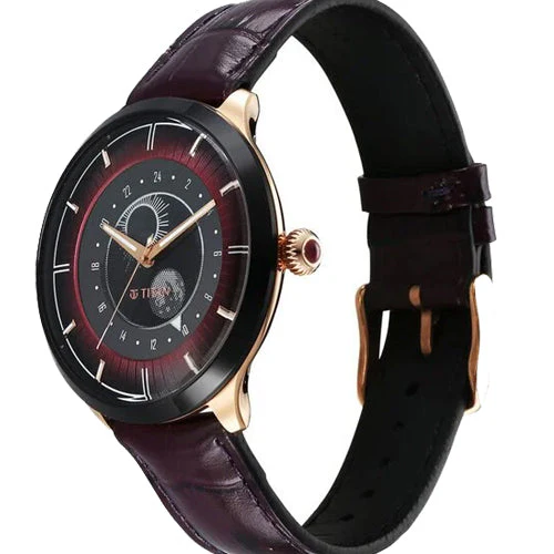 Titan Caleum Sun Moon Phase in Scarlet Red - Stellar Edition 43mm 10028KL01 - Image 2